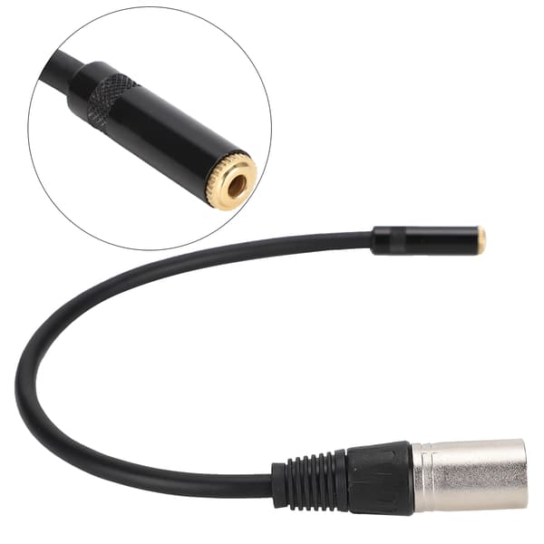 3,5 MM hun til XLR han zinklegering 3,5 MM interface lydadapterkabel patchkabel