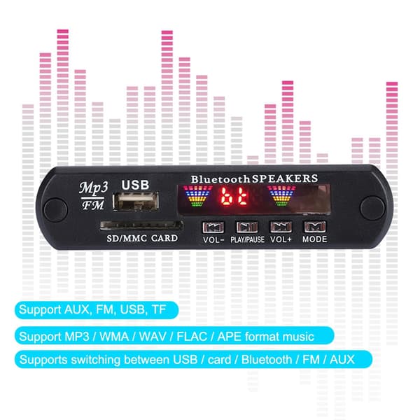 SDM01Bt U-DX 4 farver skærm Bluetooth 5.0 FM APE FLAC afkodningskortmodul