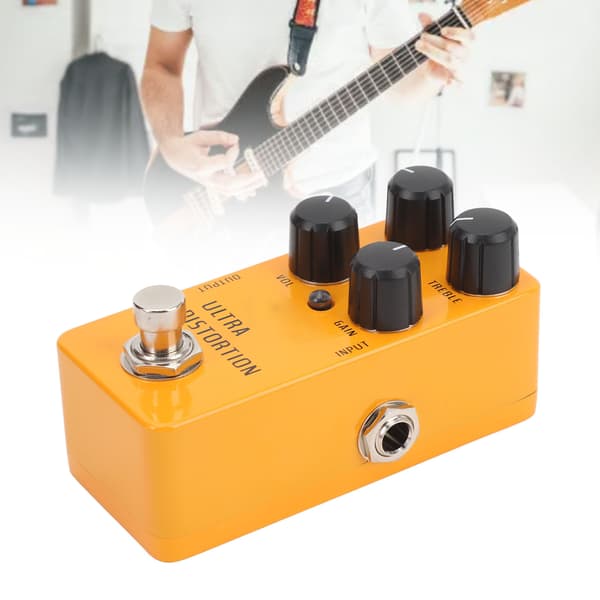 High Gain Distortion Gitarrpedal Aluminiumlegering Elgitarr Distortion Effektpedal med True Bypass DC9V