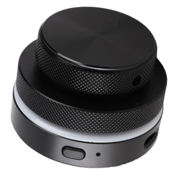 RGB drejeknap volumenkontrol med 2.4G Bluetooth USB-C kablet, sort, til Windows PC