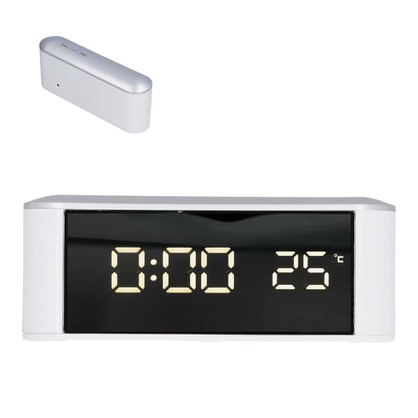 LED Väckarklocka Hushåll Multifunktionell Pekskärm Väckarklocka Inomhustermometer med USB-kabel