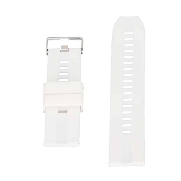 Klockarmband 22mm Universal Quick Release Silikontillbehör för Realme Watch 2 Vit