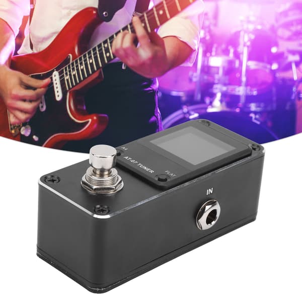 Elgitarrpedaltuner Bas 430‑450Hz True Bypass-omkopplare Aluminiumlegering AT‑07