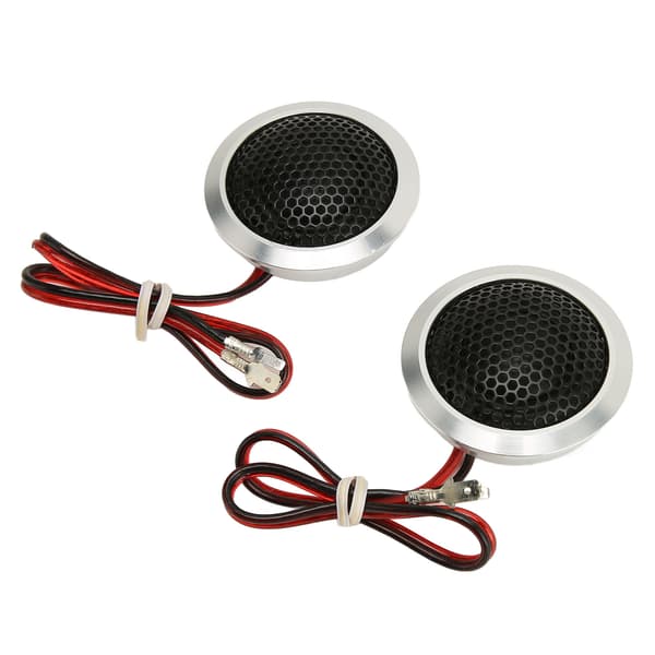 2 stk. 150W Dome Diskanthøjttaler 2-vejs System Høj Følsomhed Sølv Sort Dome Audio Diskanthøjttaler til Bil Audio Systemer