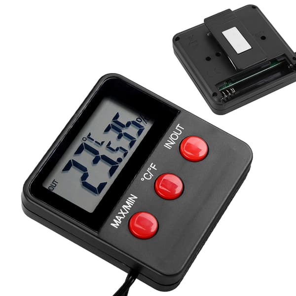 LCD Digital Termometer Hygrometer Temperatur Fugtighedsmonitor til Æggeinkubator Krybdyr Kæledyr