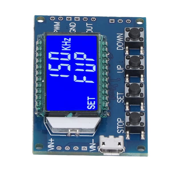 PWM Fyrkantsvåg Signalgenerator Modul LCD Justerbar Frekvens Rektangulär Puls Testare