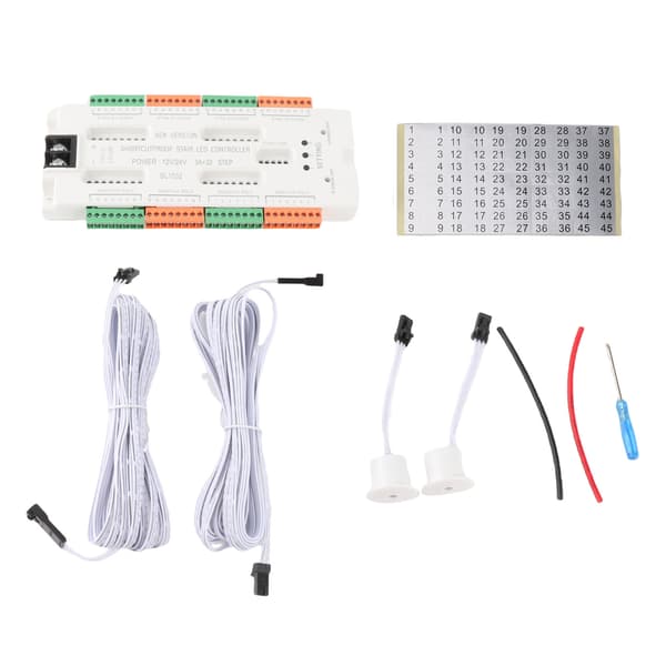 Bevægelsessensor LED Trappelys Controller Intelligent Automatisk Kaskaderende Trappe Stige Trin Lys Controller til Trappebelysning