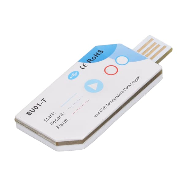 USB Temperatur- och Luftfuktighetsdatalogger BT 32000 Punkter Täcker 120 Dagar PDF-rapport Engångs Temp Luftfuktighetsdatalogger