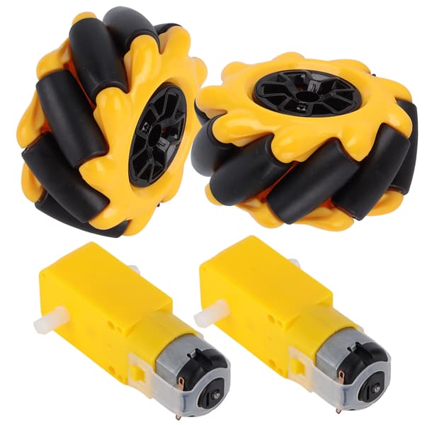 Mecanum-hjul til TT-gearmotor Smart robotbil dele tilbehør DIY legetøjskomponenter 60mm