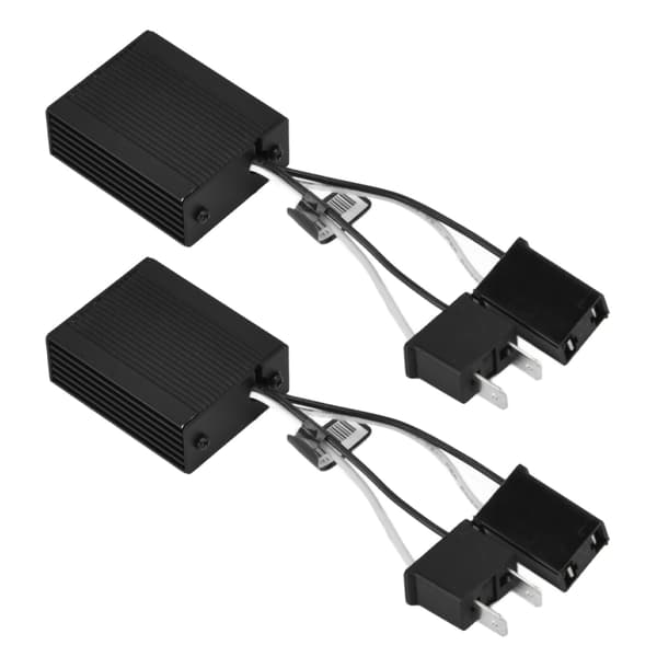 2 stk. LED-forlygtedecoder Anti-jamming aluminiumsskal Bil LED-forlygte Anti-flimmer Canbus-decoder 9-16V
