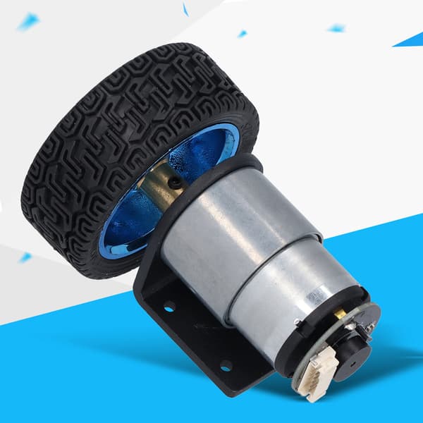 Encoder Motorsæt Kit 6mm Aksel med Monteringsbeslag til Smart Bil Robot DIY DC6V JGB37‑520200RPM