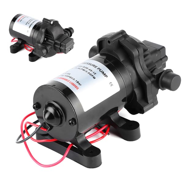 12V 3.0GPM 45PSI Membranvattenpump Självsugande Högtryck för Marin Båt Husbil