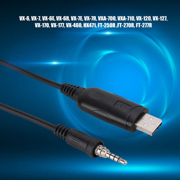 USB-programmeringskabel til YAESU VERTEX VX-6 VX-6E VX-6R VX-7E VX-7R Walkie Talkie-tilbehør