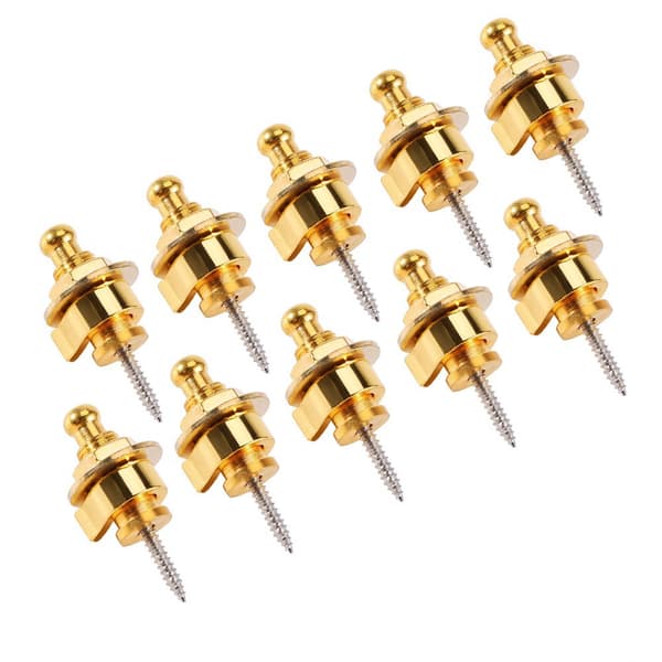 10st/påse Elgitarr Metall Bas Remlås Säkerhetsremlås Tillbehör (guld)