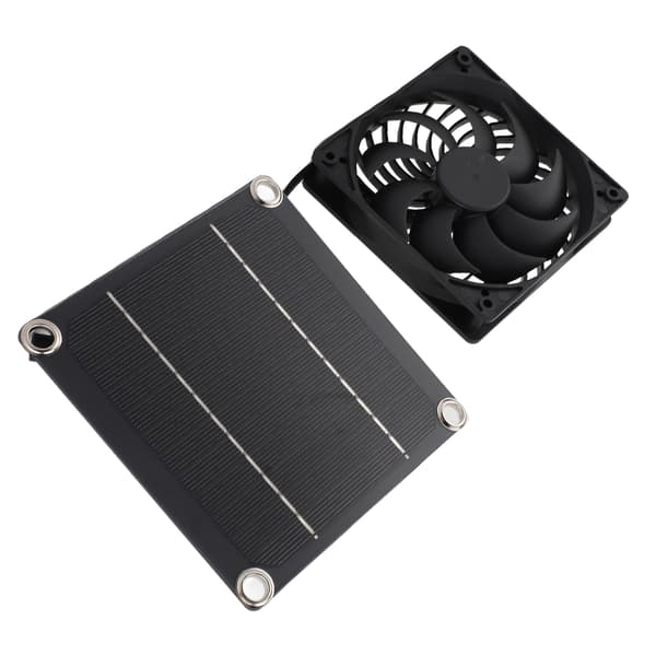 5W 5V Monokrystallinsk Silicium Solpanel Ventilatorsæt Solcelle Fotovoltaisk Panel Udsugningsventilatorsæt
