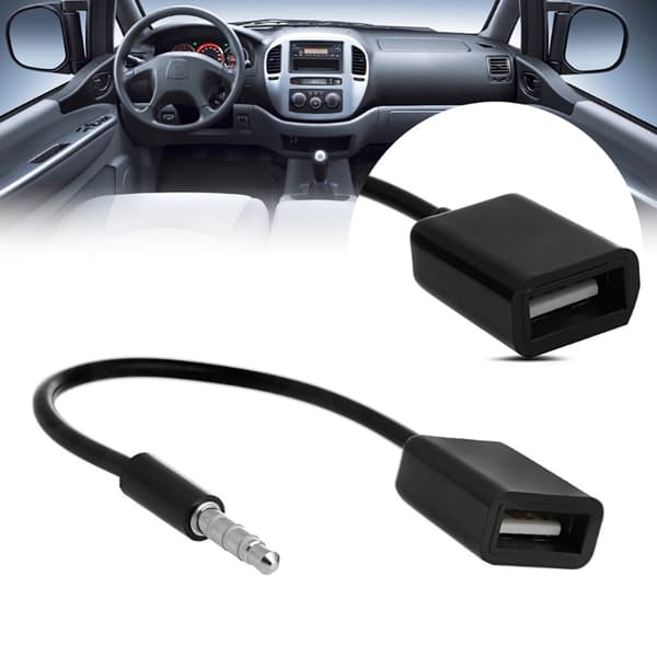 3,5 mm lydstik til USB 2.0 han til hun konverterkabel til bil MP3