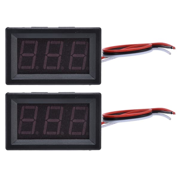 3-leder DC 0-99,9V Digitalt Voltmeter, 0,56\" LED Display Modul, Blå/Rød, Eksternt Panelmåler