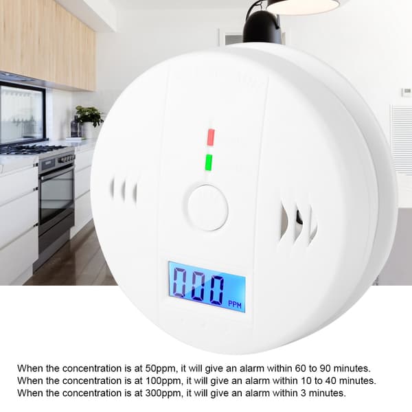 Højkvalitets kuliltealarm CO Røg Intelligent Sensor Forgiftningsgas Advarselsdetektor