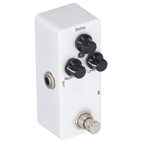 Gitarr Delay Pedal Aluminiumlegering LED-indikator 3 rattar Kontroll Elgitarr Effektpedal DC 9V