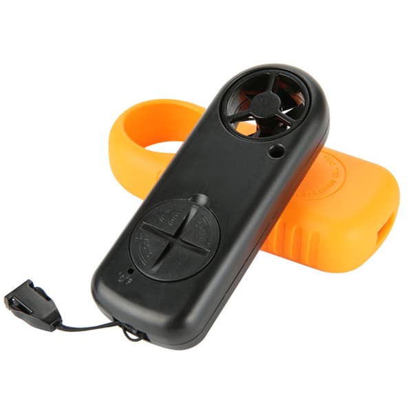 Digital Anemometer Termometer LCD-display Handhållen Vindhastighet Temperaturmätare 3V GM816
