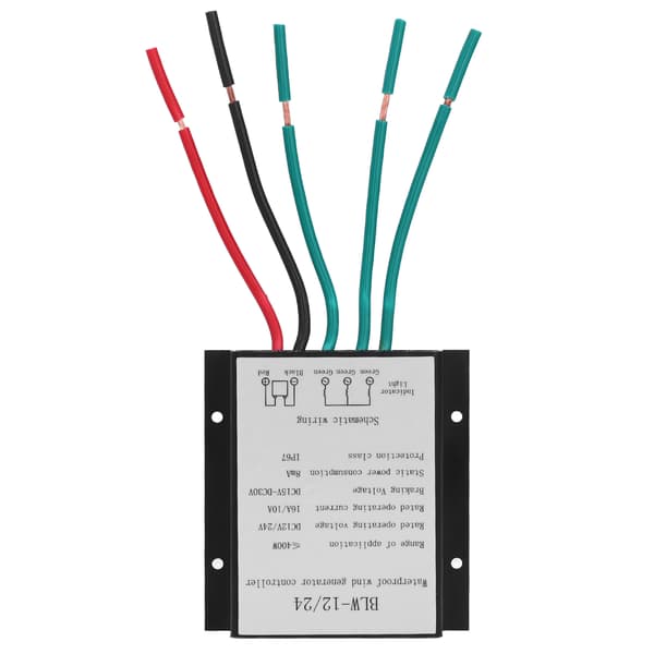 Vindmøllecontroller 400W BLW-12/24, Vandtæt IP67 Batterioplader Regulator til Off-Grid Hjem