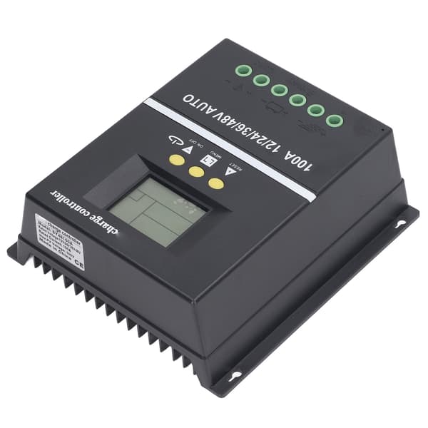 MPPT Solar Charge Controller Dobbelt USB-port Baggrundsbelyst LCD-display Solpanel Regulator 12V 24V 36V 48V Adaptiv