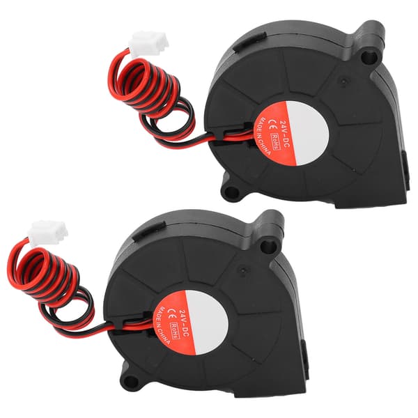 2 stk. 3D-printerventilator lydløs køleventilator passer til Ender‑3 reservedel 50x50x15mm DC24V