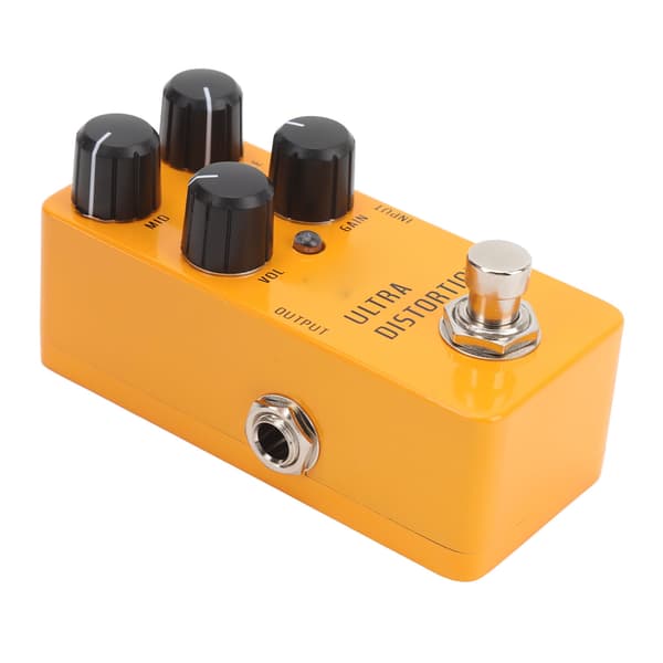 High Gain Distortion Gitarrpedal Aluminiumlegering Elgitarr Distortion Effektpedal med True Bypass DC9V