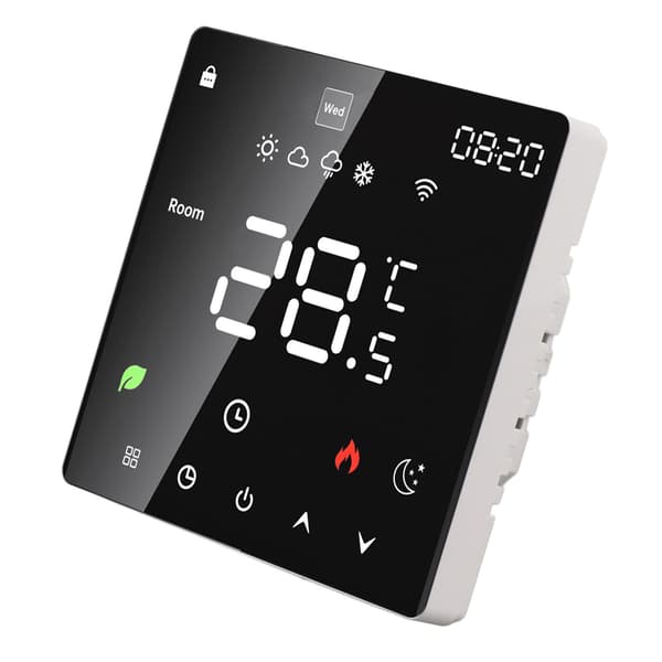 16A Smart Termostat LCD Farve Touchscreen PC Programmerbar Elektrisk Varmetermostat til Hjem Hotel Kontor AC 90 til 240V