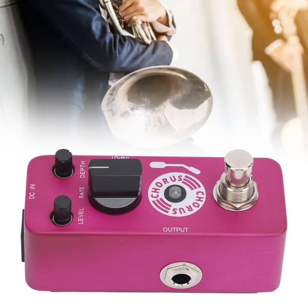 Choruspedal True Bypass Varm Klar Analog Chorus Effektpedal för Elgitarr Bas