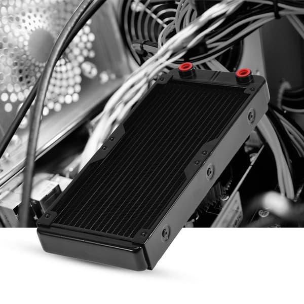 240MM Aluminium Computer Radiator Vandkøling Køler 18 Rør Varmeveksler CPU Køleplade