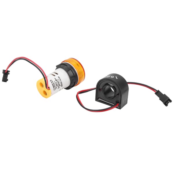 AC50-500V 0-100A Volt Amp Meter Lampe, Gul LED Dobbelt Display, 22mm Panel