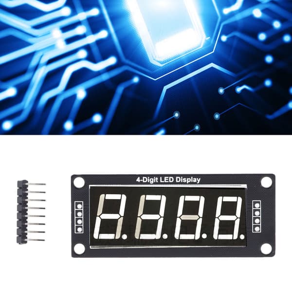 4 stk. 4-bit 7-segment LED-displaymoduler 0,56\" rød printplade ur-sæt MRA172C