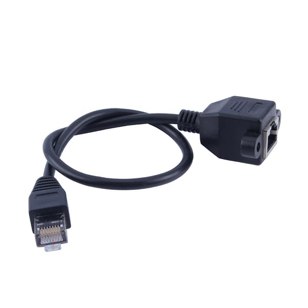30 cm RJ45 han til hun skruepanelmontering LAN Ethernet netværksforlængerkabel
