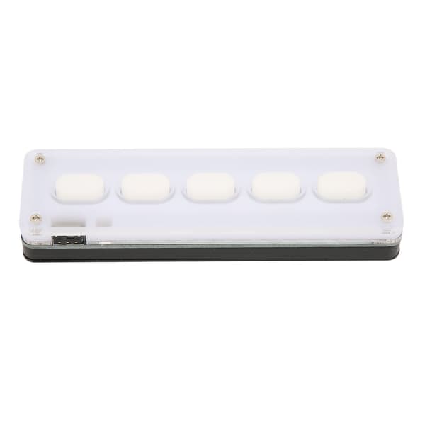 Programmerbart tastatur 5 taster kablet USB trådløs Bluetooth Dual Mode Mini Silikone Mute DIY Programmerbart Gaming Tastatur Hvid