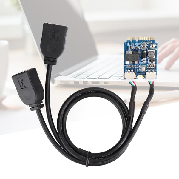 M.2 NGFF til USB Riser Card KEY A E til Dobbelt Port USB2.0 Interface Udvidelseskort Kabeladapter