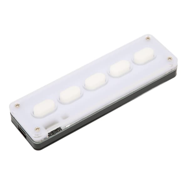 Programmerbart tangentbord 5 tangenter trådbunden USB trådlös Bluetooth dubbelläge Mini Silikon Tyst DIY Programmerbart speltangentbord Vit