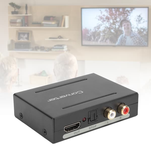 Ljudextraktoromvandlare HighDefinition Multimedia Interface till AUDIO+ SPDIF+ R/L (Svart)