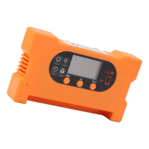 Solladdningsregulator 12V 24V Dubbel USB Typ C Snabbladdning Solpanel Batteriregulator med LCD-display 10A