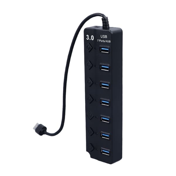 USB C Hub Uafhængig Switch Kompakt 7 Port USB Data Hub Splitter til Bærbar PC Mobile Enheder
