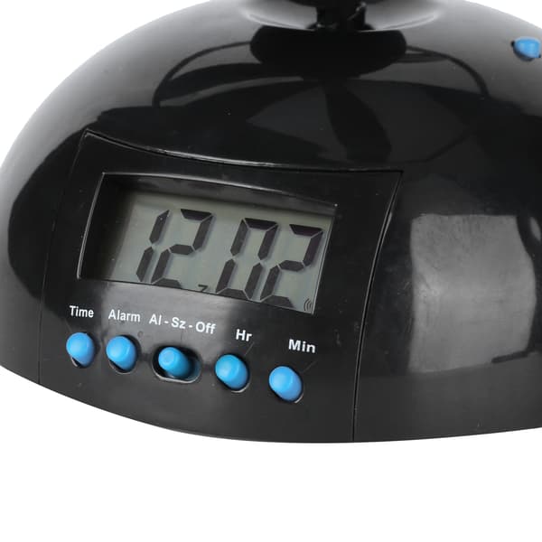 Nyhet Flygande Propeller Väckarklocka, LCD Digital Bärbar Mini Rund, Hem Sovrum Skrivbordsinredning