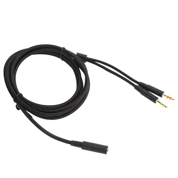2-i-1-adapter hörlursljudkabel passar för Kingston HyperX Cloud Stinger/Cloud Mix/Cloud Alpha