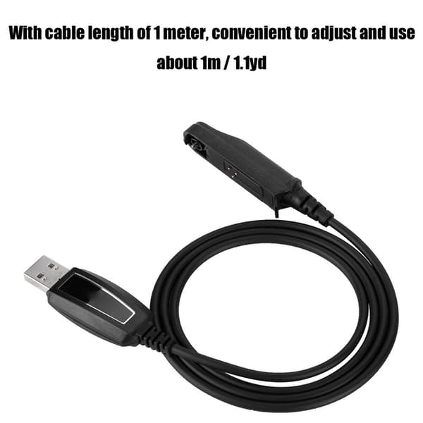 1M Program Walkie Talkie Programmeringskabel med CD-drivrutin för Baofeng BF-A58/BF-UV9R Radio