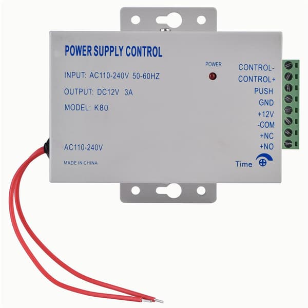 Input AC110V-240V Output DC 12V 3A 30W Strømforsyningscontroller til Døradgangskontrolsystem