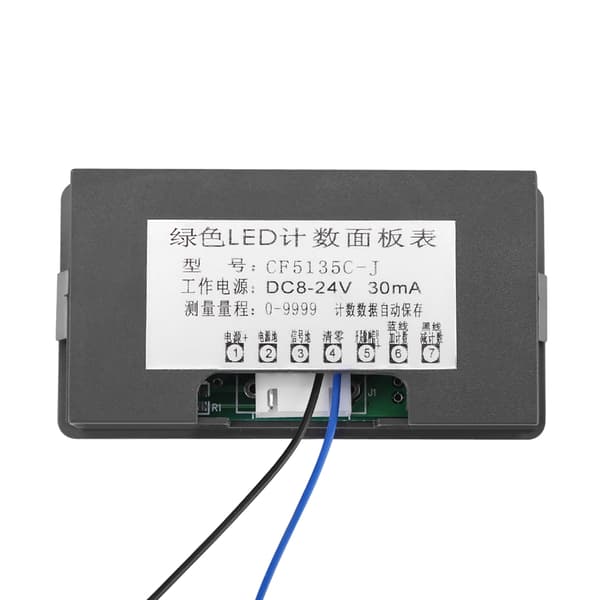 DC LED Digital Display 4-siffrig 0-9999 Upp/Ner Plus/Minus Panelräknare Grön