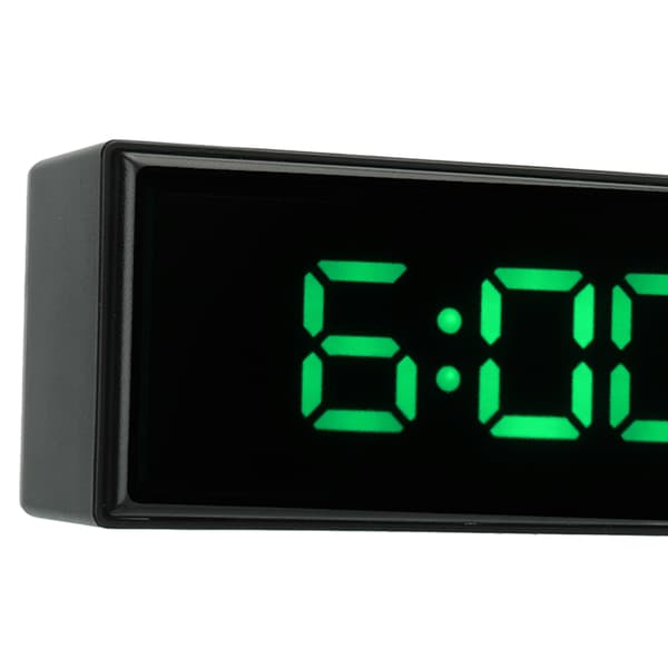 Smart LED-väckarklocka, ljussensor automatisk dimning, dubbel display, snooze, grön