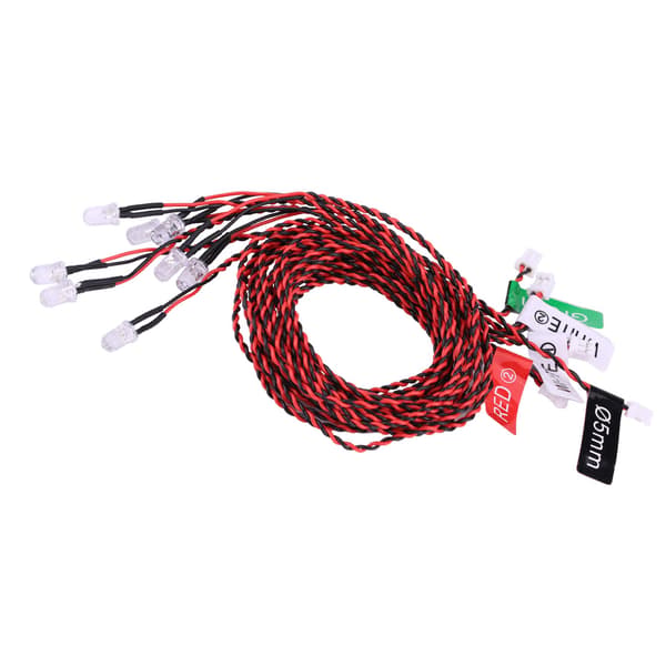 8 LED-belysningssystem Kit Simulering Blinkande Lampor för RC Flygplan Helikopter