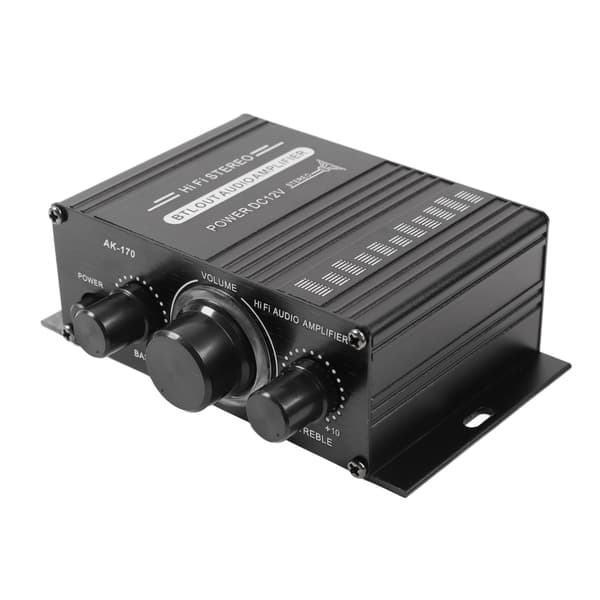 Bil Audio Effektförstärkare Dubbelkanal USB SD-kort AUX Bluetooth Stereo Miniförstärkare 12V