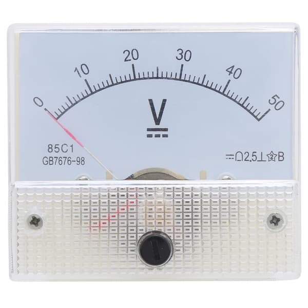85C1 DC 0-50V Analog Voltmeter Panelmåler, Indbygget Volt Tester