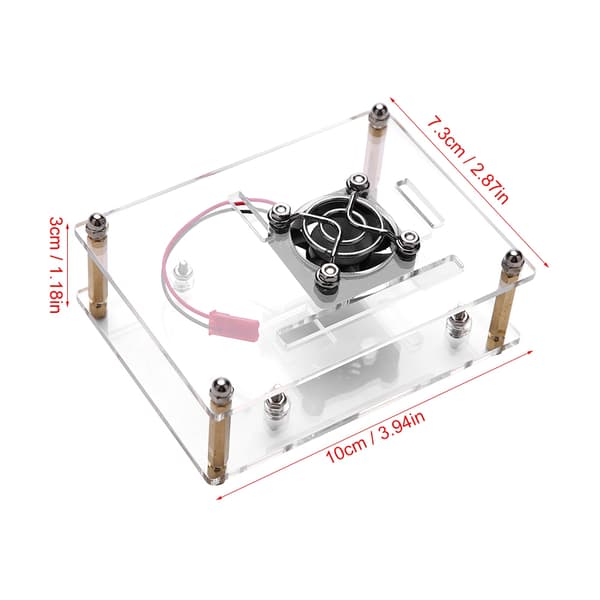 Akryl PMMA Kabinet Boks Beskyttelsesetui Køleventilator til Raspberry Pi 2 3 Model B og Pi b